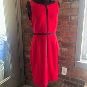 Calvin Klein red & black dress 6